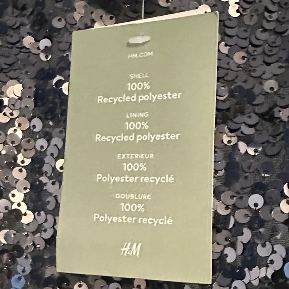 🌲 H&M Black Sequin Dress - Picture 4 of 8